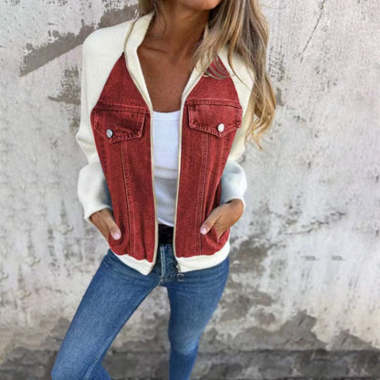 Modern Relaxed-Fit Zip Jacket with Textured Front Detail