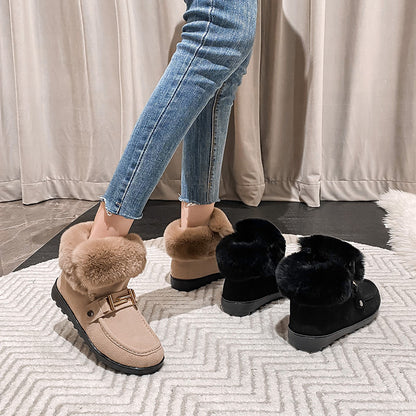 Cozy Winter Faux-Suede Ankle Boots