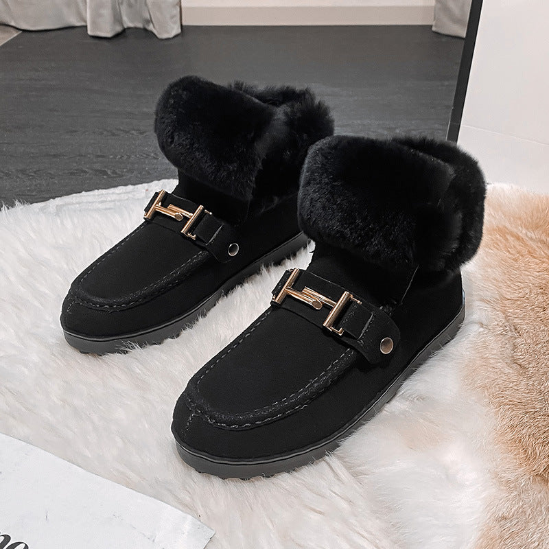 Cozy Winter Faux-Suede Ankle Boots