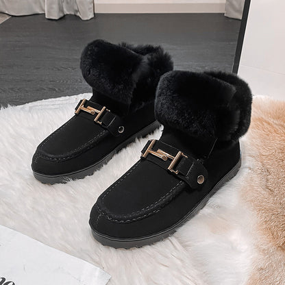 Cozy Winter Faux-Suede Ankle Boots