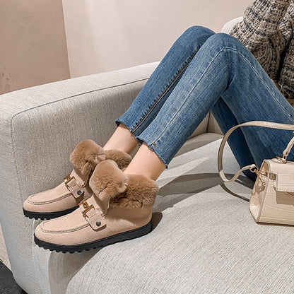 Cozy Winter Faux-Suede Ankle Boots