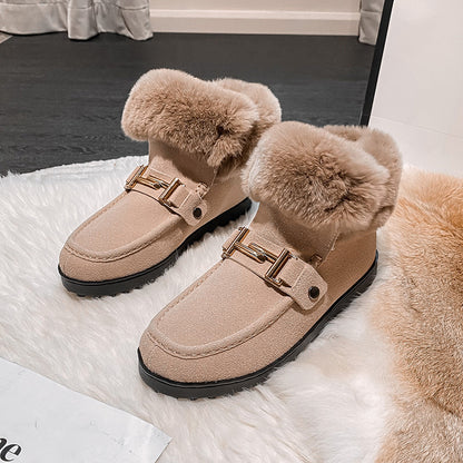 Cozy Winter Faux-Suede Ankle Boots